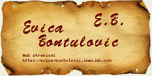 Evica Bontulović vizit kartica